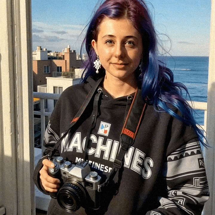 Emma-Jane MacKinnon-Lee near machines, analog rhythm and motion.